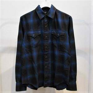 Rags McGREGOR ラグス マックレガー 2017-18 A/W OMBRE CHECK RC SHIRTS オンブレチェックシャツ Blue ブルー S