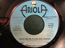 RJ's Latest Arrival ： Does She Do It Like She Dance 7'' / 45s ★ Funky Dancer / Disco Boogie ☆ 5点で送料無料_画像2