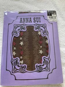 【新品】ANNA SUI ハッピースターレース柄 チョコレート 60デニール パンティストッキング タイツ 