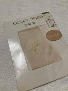 【新品】Courreges Paris ワンポイント ローズパール パンティストッキング パンスト