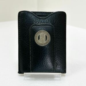 *Tokens & Iconsto-kn& Icon Honolulu * money clip magnet type original leather Logo stamp black [USED]0309-L1