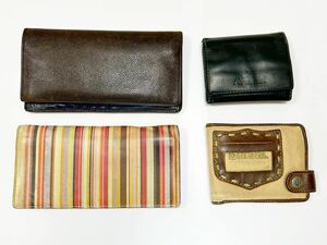 ■ダメージあり■ ☆メンズ 財布 4点セット☆ DIESEL ディーゼル　Paul Smith ポールスミス　COACH コーチ　AVIREX 【USED】0328