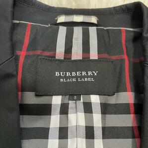 廃盤品!! Burberry BLACK lebel バーバリーブラックレーベル テーラードジャケット タキシードジャケット 裏地ノバチェック 黒 ブラックの画像8