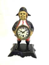 ナポレオンのゼンマイ式置き時計　目が動きます　レトロ　アンティーク_画像1
