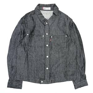 2000'S～ リーバイス エンジニアドジーンズ Levi's ENGINEERED 袖立体デザイン 先染めブラックデニムGジャン sizeL (ビンテージ RED LVC XX