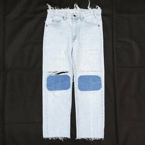 1990'S～ アメリカ製 Levi's 505 ダメージデニムパンツ size32X32 (ビンテージ Levis 501XX クラッシュ BIG E 66 赤耳 USA 606 LVC 前期 