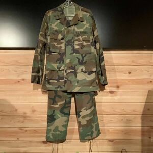 米軍実物 ウッドランド 迷彩服 上下 中古