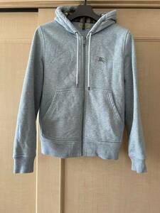 Burberry ZIP UP HOODED SWEATSHIRT バーバリー ジップパーカー パーカー スウェットパーカー グレー S