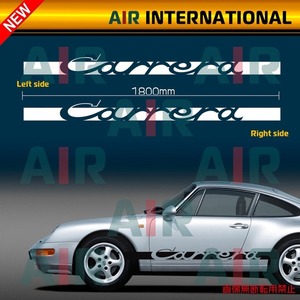 【AIR int'l製品】　PORSCHE 『Carrera』 OLDタイプ　サイド デカール ステッカー 7色選択可能　左右2枚set（ポルシェ カレラ）