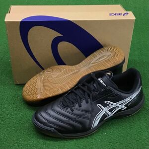 新品未使用 アシックス asics カルチェット WD9 フットサルシューズ 1113A037-001 黒 ブラック 幅広 ワイド