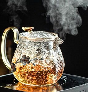 ポカロティー 耐ガラス ガラス急須 ティーポット 耐熱ガラス 透明 煎茶道具 茶器 煎茶器 茶壷 茶道 直火対応 ガラスやかん blch18