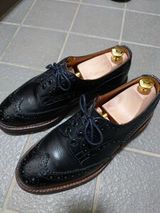 即決 トリッカーズ バートン M5633 BOURTON Tricker's カントリーブーツ ウイングチップ 革靴 M5633 サイズ7　ダイナイトソール