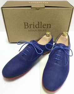 新品「Bridlen」“Men’s Unlined”フローターミルドレザー プレーントゥ 内羽根 レースアップシューズ SIZE:42