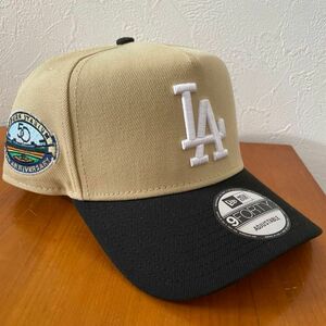 ニューエラ LAロサンゼルスドジャース　ベージュ 新品　New Era 40th キャップ　ツートーン