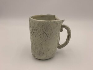 □★【未使用品】京焼 陶器 マグカップ 美品 ハンドメイド品(S0316)