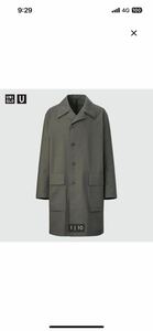 美品 UNIQLO U ブロックテックコート Lサイズ オーバーサイズ OLIVE