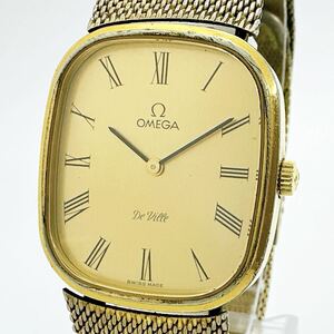 03225 オメガ OMEGA 稼働品 デビル DE VILLE メンズ 腕時計 手巻き ゴールドカラー アンティーク ヴィンテージ