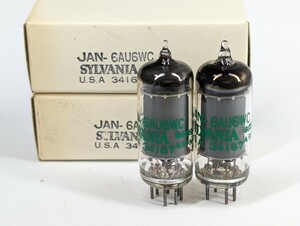 17592　SYLVANIA　JAN‐6AU6WC　同一ロット　2本　未使用　低雑音高信頼管　真空管