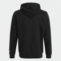 ★送料230円 アディダス【2XL】ロゴ パーカー 定価6039円 adidas 新品 カジュアル スポーツ フーディー 運動 ジャージ XO 9064 長袖 黒_画像4