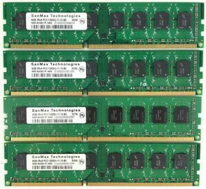 PC3-12800 32GB（8GB x 4枚） デスクトップパソコン用