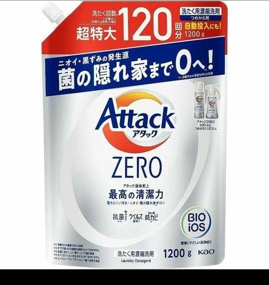 アタックZERO つめかえ用 大容量 1200ｇ