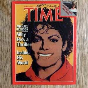 TIME マイケルジャクソン MICHAEL JACKSON AD CARD ポストカード 非売品 ノベルティ