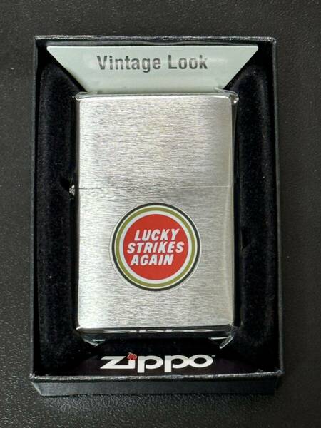 zippo LUCKY STRIKE AGAIN 1937REPLICA 限定品 ラッキーストライク 2009年製 シルバー LUCKIES IT'S TOASTED 1937レプリカ 両面デザイン