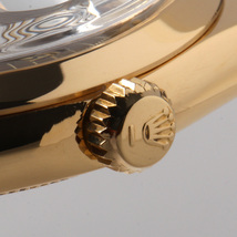 ロレックス オイスターパーペチュアルデイト 1500 ブラウン ドアストッパーインデックス 14番 アンティーク メンズ 腕時計_画像9