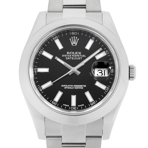 ロレックス デイトジャストII 116300 ブラック バー ランダム番 中古 メンズ 腕時計