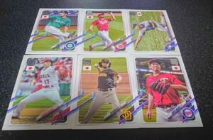 MLB 2021 TOPPS BASEBALL JAPAN EDITION 日本人6枚コンプリートセット　大谷翔平　ダルビッシュ有　前田健太　菊池雄星　他