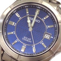 apf587☆100円スタート・デッドストック品【SEIKO/セイコー】スピリット メンズ ソーラー 腕時計 チタニウム V145-0AX0■51B25_画像8