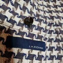 別格の上品感★LARDINI / ラルディーニ 春夏高級 『千鳥格子 コットン×シルク』爽やかな洒脱感◎ベージュ ジャケット44(S-M位)_画像5