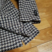 春先の上品感★LARDINI / ラルディーニ 春夏高級 『千鳥格子 コットン×シルク』爽やかな洒脱感◎ベージュ ジャケット44(S-M位)_画像4