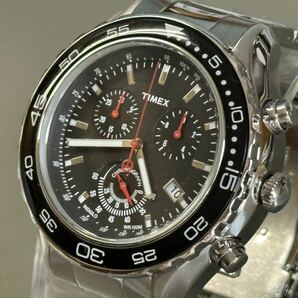 1円〜◆TIMEX タイメックス 1854 クロノグラフ T2N588 ブラックダイヤル クォーツ メンズ腕時計 の画像1
