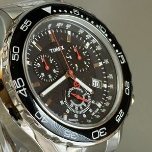 1円〜◆TIMEX タイメックス 1854 クロノグラフ T2N588 ブラックダイヤル クォーツ メンズ腕時計 の画像2