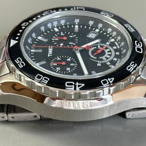 1円〜◆TIMEX タイメックス 1854 クロノグラフ T2N588 ブラックダイヤル クォーツ メンズ腕時計 の画像6