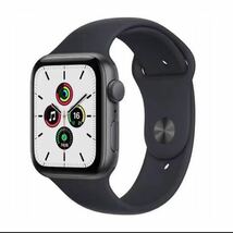 Apple Watch SE アップルウォッチ GPSモデル MKQ63J/A 44mm スペースグレイアルミニウムケース ミッドナイトスポーツバンド 新品未開封_画像1