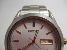 SEIKO SPIRIT セイコー スピリット 腕時計 7N43-9080 クォーツ アナログ デイデイト メンズ 稼働品_画像4