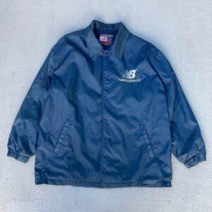 90s vintage New Balance ナイロン　コーチジャケット　ロゴ　古着　ニューバランス　ブルゾン　ライトアウター　シンプル