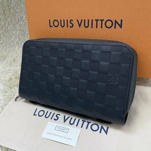 ☆新品級☆ ルイヴィトン LOUIS VUITTON ジッピーXL ダミエアンフィニ ブラック 財布の画像10