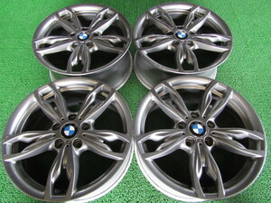 E4117 BMW F20 1シリーズ M135i ダブルスポーク・スタイリング436M 18インチ (F)7.5J+45 (R)8J+52 120-5H 4本set 腐食・塗装浮き/剥がれ有