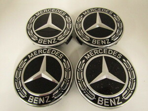 Y40 即決！ メルセデスベンツ Mercedes-Benz 純正 センターキャップ 4個セット ブラック【外径】約74ｍｍ 【刻印】A171 400 0025