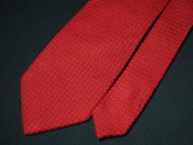 美品 【S.T.Dupont デュポン】A2000 Dロゴ 赤 RED SILK ブランド ネクタイ 古着 良品_画像5
