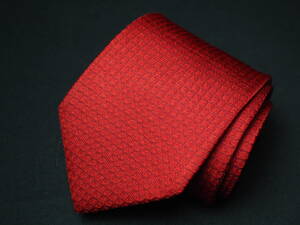 美品 【S.T.Dupont デュポン】A2000 Dロゴ 赤 RED SILK ブランド ネクタイ 古着 良品