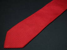 美品 【S.T.Dupont デュポン】A2000 Dロゴ 赤 RED SILK ブランド ネクタイ 古着 良品_画像6