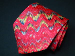  beautiful goods [MISSONI Missoni ]A2041 ITALY Italy made pattern SILK brand necktie old clothes superior article 