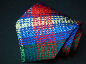  beautiful goods [MISSONI Missoni ]A2054 check ITALY Italy made pattern SILK brand necktie old clothes superior article 