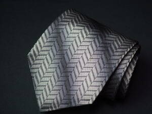  beautiful goods [Calvin Klein Calvin Klein ]A2069 black gray Costa Rica made SILK brand necktie old clothes superior article 