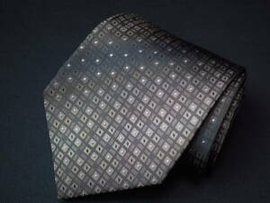  beautiful goods [Calvin Klein Calvin Klein ]A2071 gray SILK brand necktie old clothes superior article 