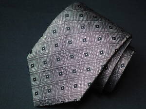  beautiful goods [Calvin Klein Calvin Klein ]A2079 gray USA America made SILK brand necktie old clothes superior article 